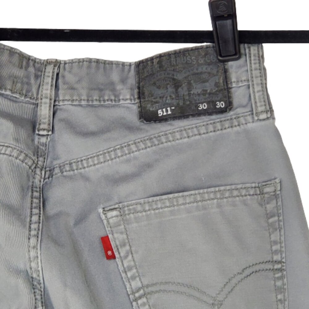 Levi's Men 511 Gray Jeans. W30XL30 - Picture 4 of 5